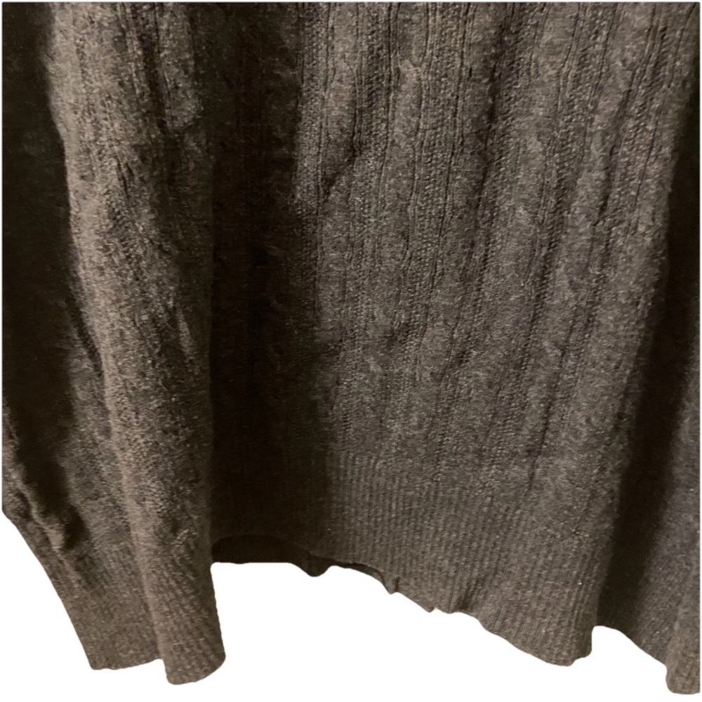 Eddie Bauer Women’s Dark Gray Button Up Cable Knit Long Sleeves Sweater - Picture 3 of 7